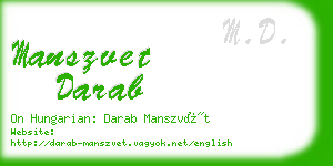 manszvet darab business card
